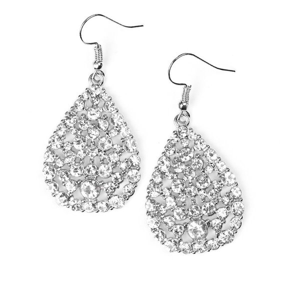 Sparkle Brighter - White Earrings - Picture 1 of 2